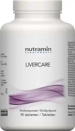 De Online Drogist Nutramin livercare tabletten 90tb aanbieding