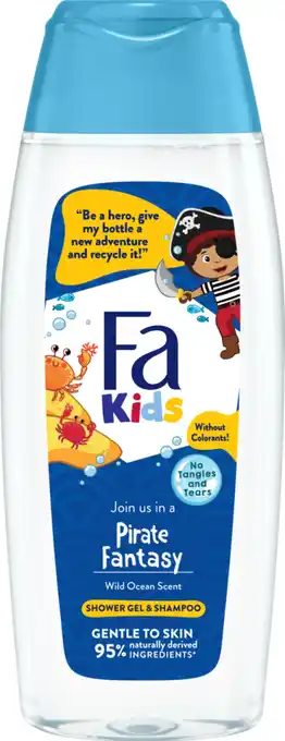 De Online Drogist Fa kids douchegel & shampoo pirate 250ml aanbieding