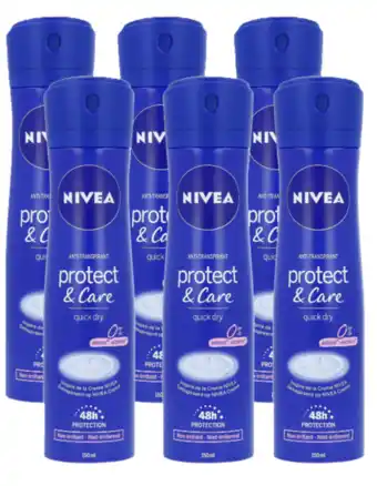 De Online Drogist Nivea protect & care deodorant spray voordeelverpakking 6x150ml aanbieding