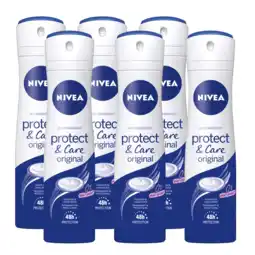 De Online Drogist Nivea protect & care deodorant spray voordeelverpakking 6x150ml aanbieding