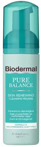 De Online Drogist Biodermal pure balance skin exfoliërende reinigingsmousse 150ml aanbieding