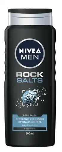 De Online Drogist Nivea men rock salts douchegel 500ml aanbieding