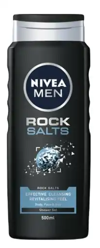 De Online Drogist Nivea men rock salts douchegel 500ml aanbieding