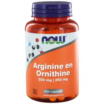 De Online Drogist Now arginine & ornithine 500/250 capsules 100st aanbieding