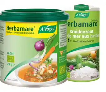 De Online Drogist A.vogel herbamare original kruidenzout 500gr + bouillonbasis 250gr combiverpakking 2st aanbieding