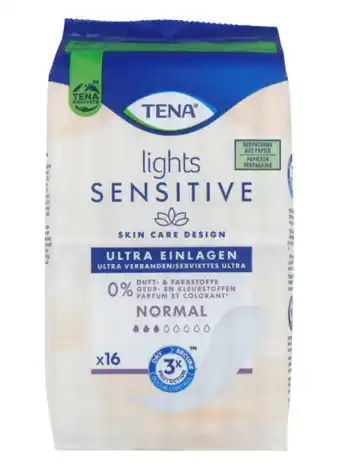 De Online Drogist Tena lights pads sensitive normal 16st aanbieding