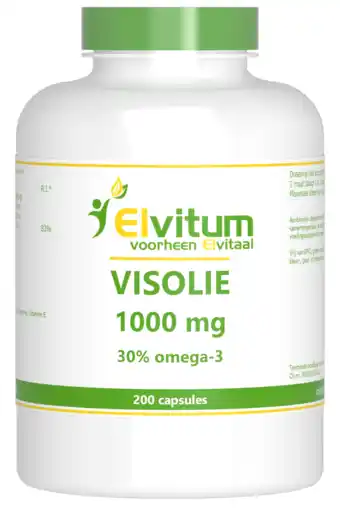 De Online Drogist Elvitum visolie 1000mg capsules 200cp aanbieding