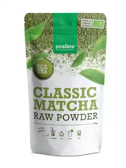 De Online Drogist Purasana matcha classic matcha raw powder 75gr aanbieding