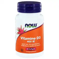 De Online Drogist Now vitamine d3 400 ie softgels 90st aanbieding