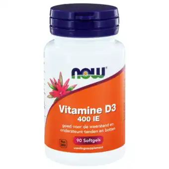 De Online Drogist Now vitamine d3 400 ie softgels 90st aanbieding