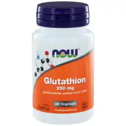 De Online Drogist Now glutathion 250mg capsules 60st aanbieding