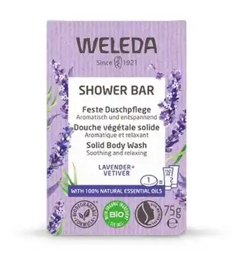 De Online Drogist Weleda shower bar lavender + vetiver 75gr aanbieding