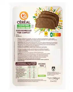 De Online Drogist Cereal glutenvrij & lactosevrij volkoren brood 230gr aanbieding
