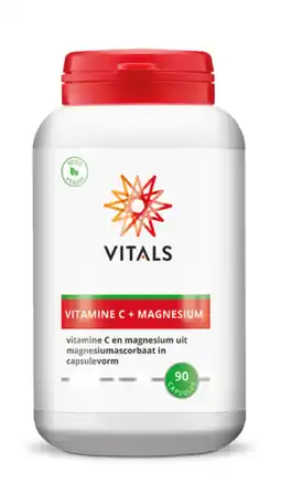 De Online Drogist Vitals vitamine c + magnesium capsules 90cp aanbieding