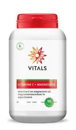 De Online Drogist Vitals vitamine c + magnesium capsules 90cp aanbieding