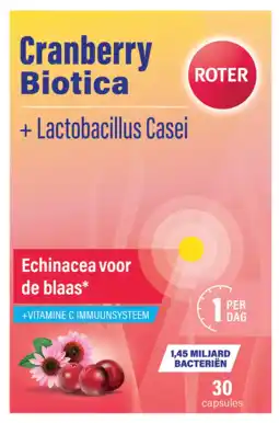 De Online Drogist Roter cranberry & probiotica capsules 30cp aanbieding