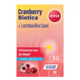 De Online Drogist Roter cranberry & probiotica capsules 30cp aanbieding
