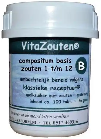 De Online Drogist Vita reform van der snoek vita reform vitazouten compositum basis nr. 1-12 120tb aanbieding