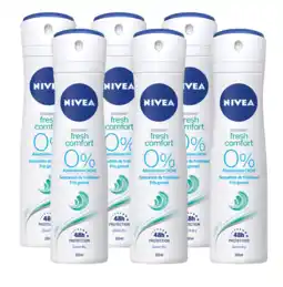 De Online Drogist Nivea fresh comfort deodorant spray voordeelverpakking 6x150ml aanbieding