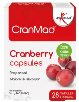 De Online Drogist Lucovitaal cranberry capsules 28cp aanbieding