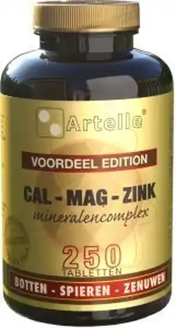 De Online Drogist Artelle calcium-magnesium-zink tabletten 250 st * 250tb aanbieding