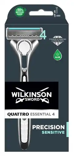 De Online Drogist Wilkinson quattro titanium sensitive apparaat 1st aanbieding