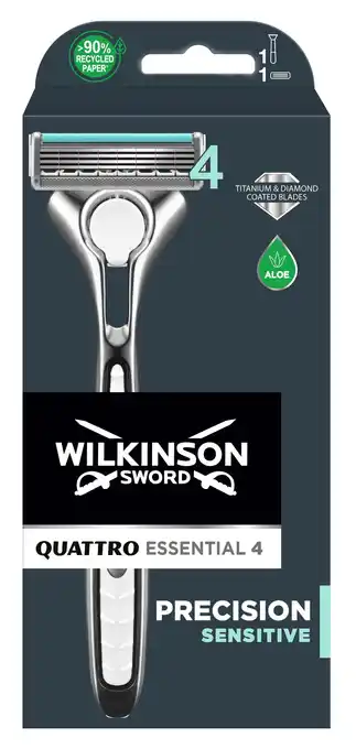 De Online Drogist Wilkinson quattro titanium sensitive apparaat 1st aanbieding