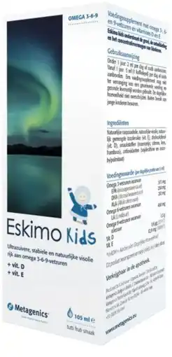 De Online Drogist Metagenics eskimo 3 kids vloeibaar 105ml aanbieding