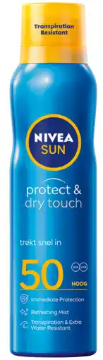 De Online Drogist Nivea sun protect & dry touch refreshing spray spf50 200ml aanbieding