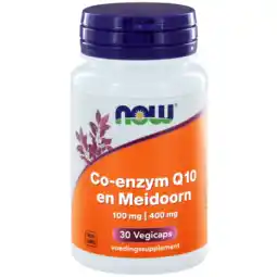 De Online Drogist Now co-enzym q10 100mg en meidoorn 400mg capsules 30st aanbieding