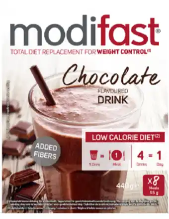 De Online Drogist Modifast intensive weight loss milkshake chocolate 440gr aanbieding