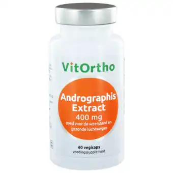 De Online Drogist Vitortho andrographis extract 400mg capsules 60vcp aanbieding