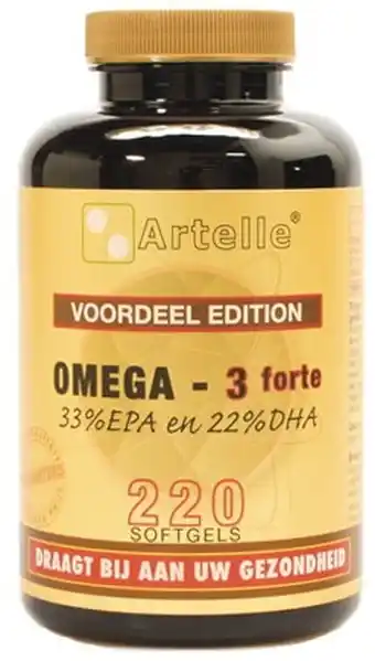 De Online Drogist Artelle omega 3 forte softgels 220cp aanbieding