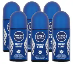 De Online Drogist Nivea men protect & care roll-on voordeelverpakking 6x50ml aanbieding