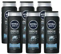 De Online Drogist Nivea men rock salts douchegel voordeelverpakking 6x500ml aanbieding