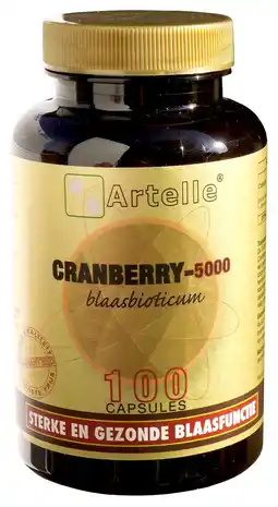 De Online Drogist Artelle cranberry 5000 capsules 100cp aanbieding