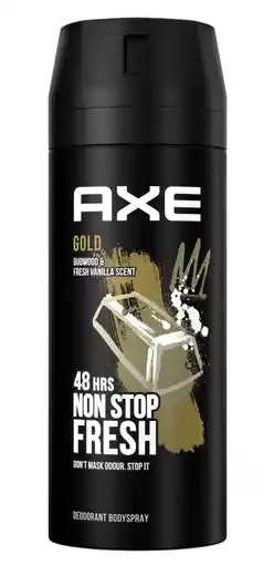 De Online Drogist Axe gold deodorant & bodyspray 150ml aanbieding