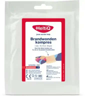 De Online Drogist Heltiq brandwonden kompres 1st aanbieding