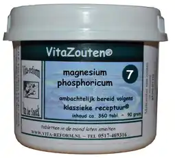 De Online Drogist Vita reform van der snoek vita reform vitazouten nr. 7 magnesium phosphoricum 360tb aanbieding