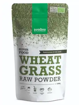 De Online Drogist Purasana wheat grass raw powder 200gr aanbieding