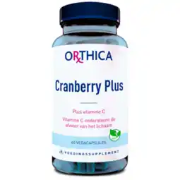 De Online Drogist Orthica cranberry plus vegacapsules 60vcp aanbieding