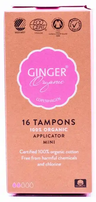 De Online Drogist Ginger organic tampons mini met applicator 16st aanbieding