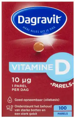 De Online Drogist Dagravit vitamine d 10µg parel capsules 100st aanbieding