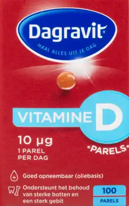De Online Drogist Dagravit vitamine d 10µg parel capsules 100st aanbieding