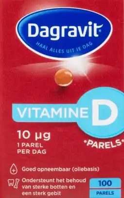 De Online Drogist Dagravit vitamine d 10µg parel capsules 100st aanbieding