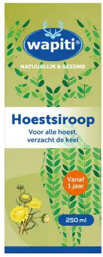 De Online Drogist Wapiti hoestsiroop drank 250ml aanbieding