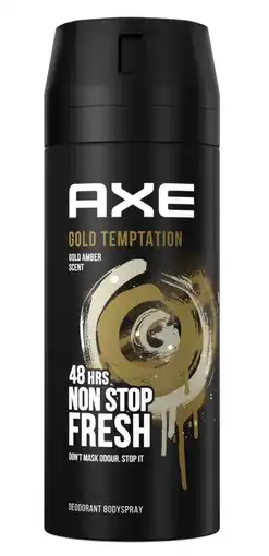 De Online Drogist Axe gold temptation deodorant & bodyspray 150ml aanbieding