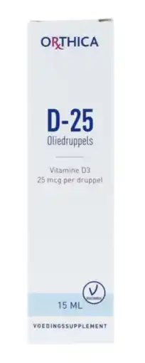 De Online Drogist Orthica d-25 oliedruppels - vitamine d3 15ml aanbieding