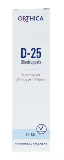 De Online Drogist Orthica d-25 oliedruppels - vitamine d3 15ml aanbieding