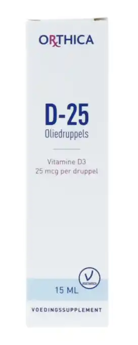 De Online Drogist Orthica d-25 oliedruppels - vitamine d3 15ml aanbieding
